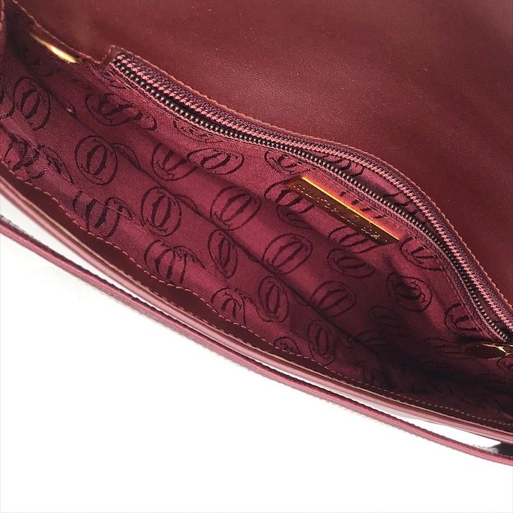 美品 Cartier カルティエ マストライン レザー クラッチ バッグ