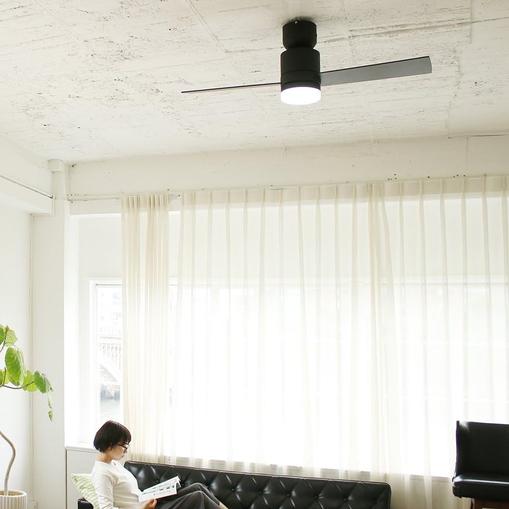 JAVALO ELF ジャヴァロエルフ Modern Collection LEDシーリングファン 2 blades style JE-CF005M BK ブラック 2ブレード LED内蔵 調光機能 WWW_OLIVIERBERNSTEIN_COM