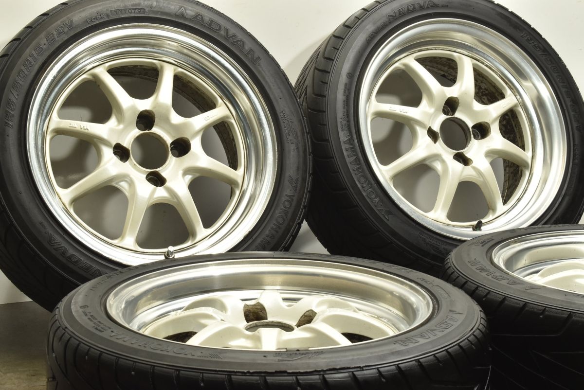 J-スピード？　　エンケイ　15インチ　 希少 当時物】ENKEI j-speed/j-speed II 15in 7J+32 PCD100 4本セット
