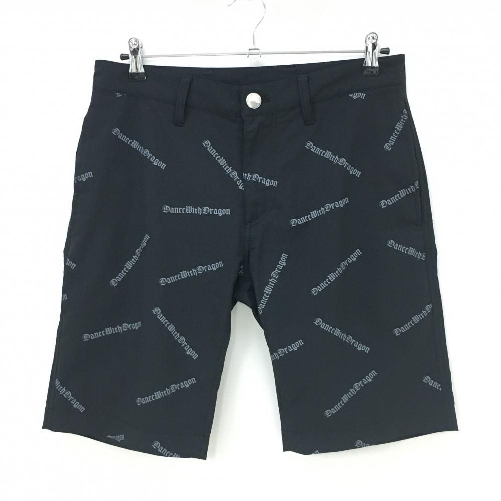 【美品】ダンスウィズドラゴン パンツ 夏(黒✖️白)メンズ 2(M)ゴルフウエア ダンスウィズドラゴン パンツ 黒×白 チェック メンズ 2(M