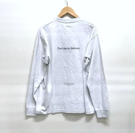 POET MEETS DUBWISE ポエトミーツダブワイズ 長袖シャツ カットソー Tシャツ ボックスシルエット シンプル 定番 古着 メンズ  Mサイズ グレー