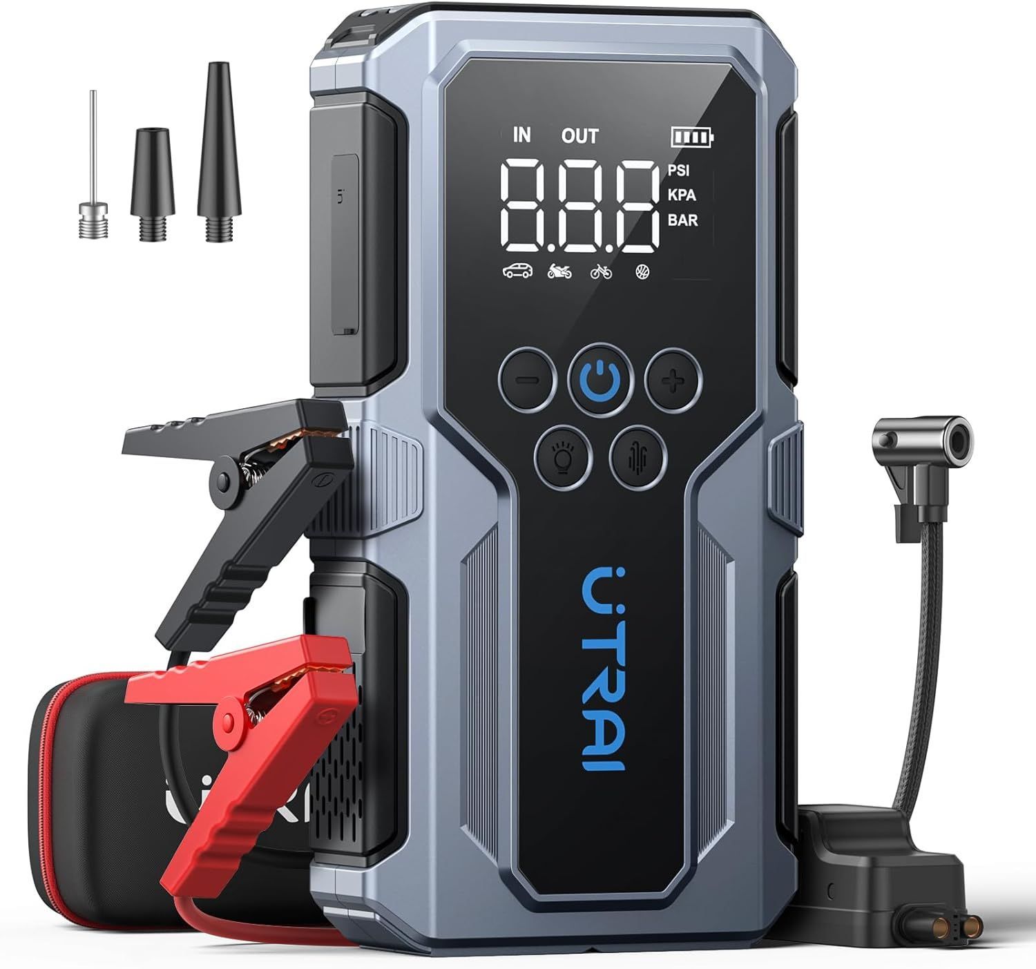 ジャンプスターター エアコンプレッサー搭載2500Aピーク電流20000mAh⑭ Amazon | NWISE ジャンプスターター エアコンプレッサー搭載