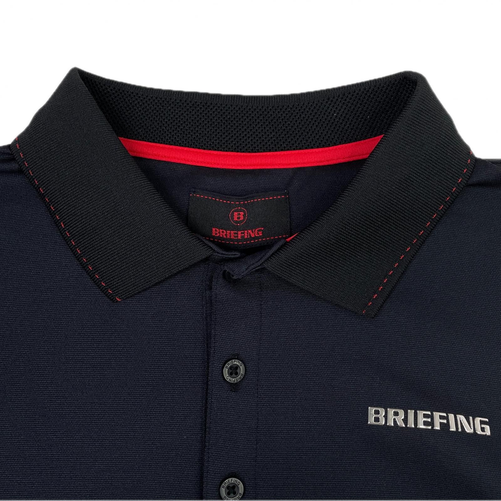 中古 メンズ ブリーフィング BRIEFING 半袖ポロシャツ M 紺 ネイビー