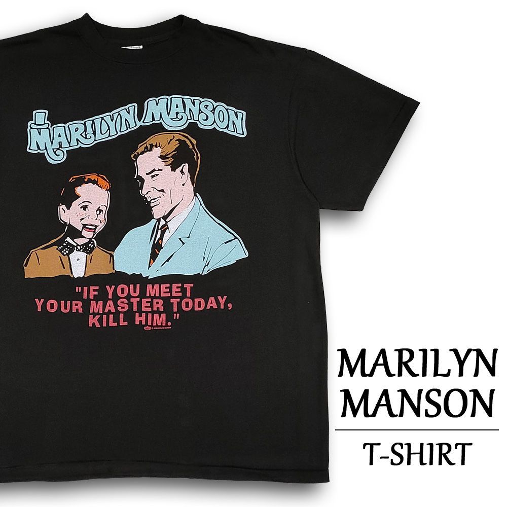 マリリンマンソン Tシャツ 半袖 MARILYN MANSON ブラック サイズ：メンズ L , XL 