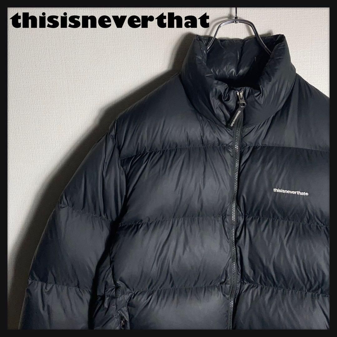 【人気Lサイズ】thisisneverthat ダウンジャケット 刺繍ロゴ 黒 人気Lサイズ】thisisneverthat ダウンジャケット 刺繍ロゴ 黒