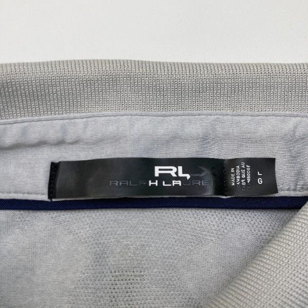 RLX ラルフローレン 半袖ポロシャツ カモフラ柄 グレー系 L