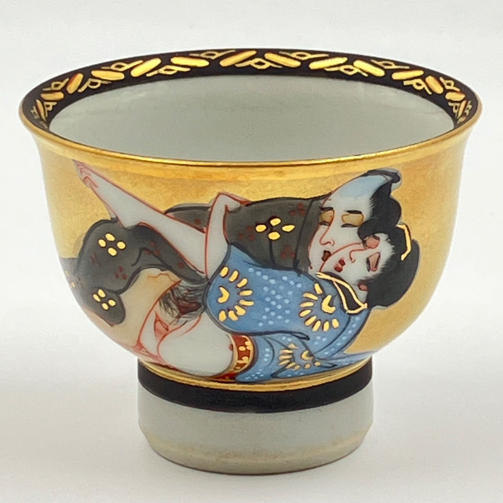☆【九谷焼】春画 酒器セット 徳利2本 盃5杯