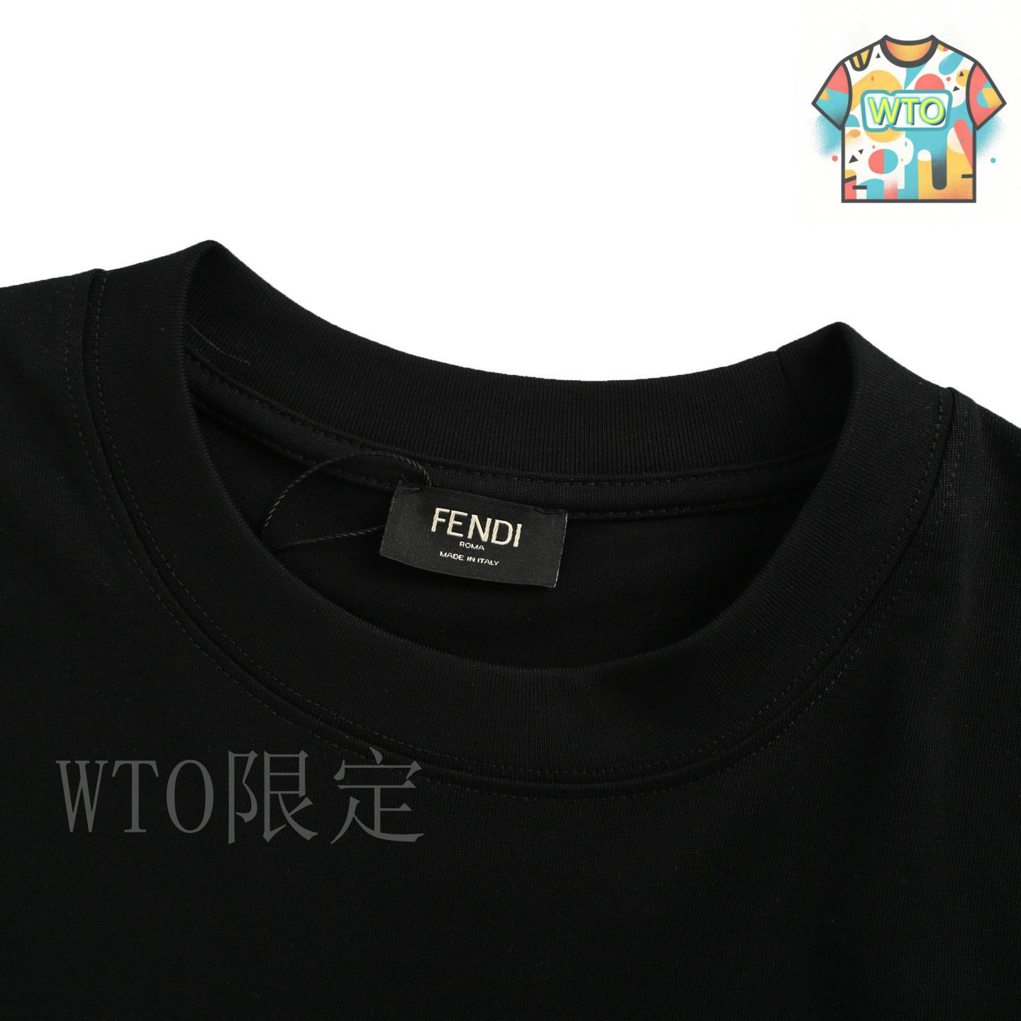 FENDI 刺繍Tシャツ 今日特価】FENDI Embroidered Crew Tee フェンディ 刺繍丸首 T