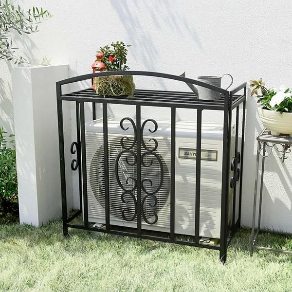 室外機カバー エアコン室外機 カバー アイアン 鉄製 おしゃれ ヨーロピアン 北欧 園芸 ガーデニング ラック モダン アンティーク調 sms-mt-ac 5508
