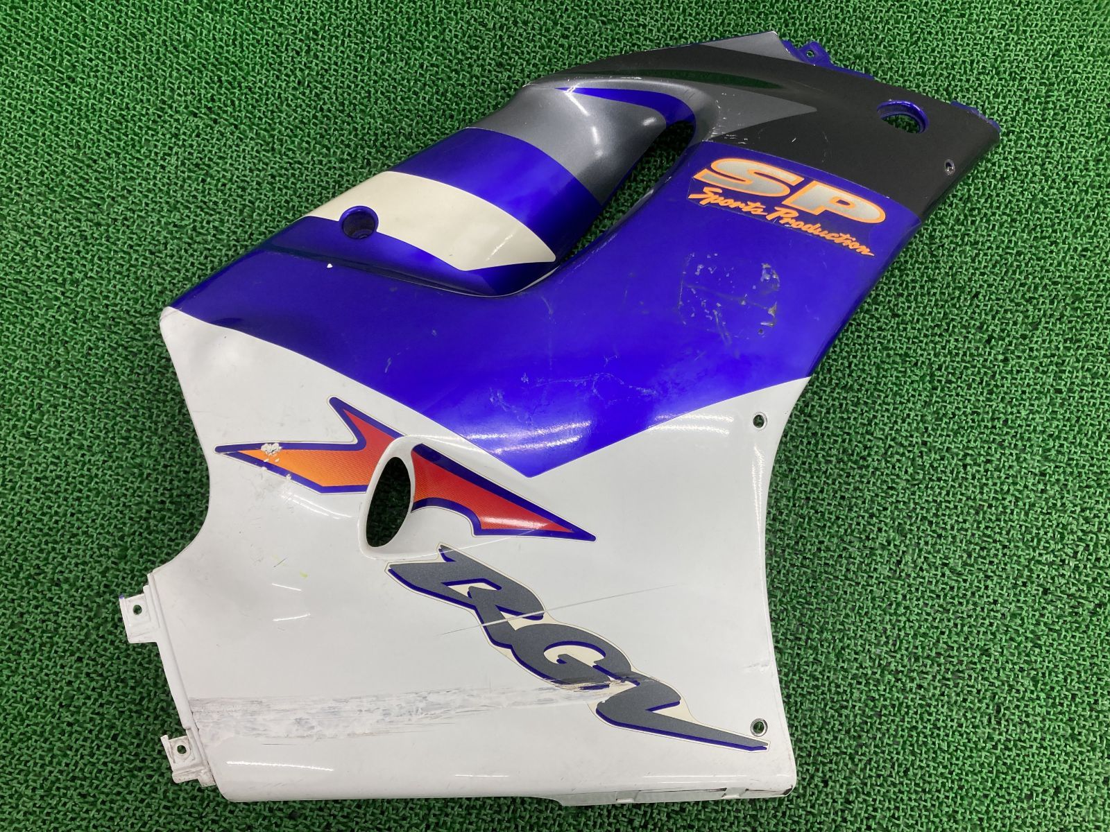 RGV250ガンマSP サイドカウル 右 白/青 42E0 スズキ 純正 中古
