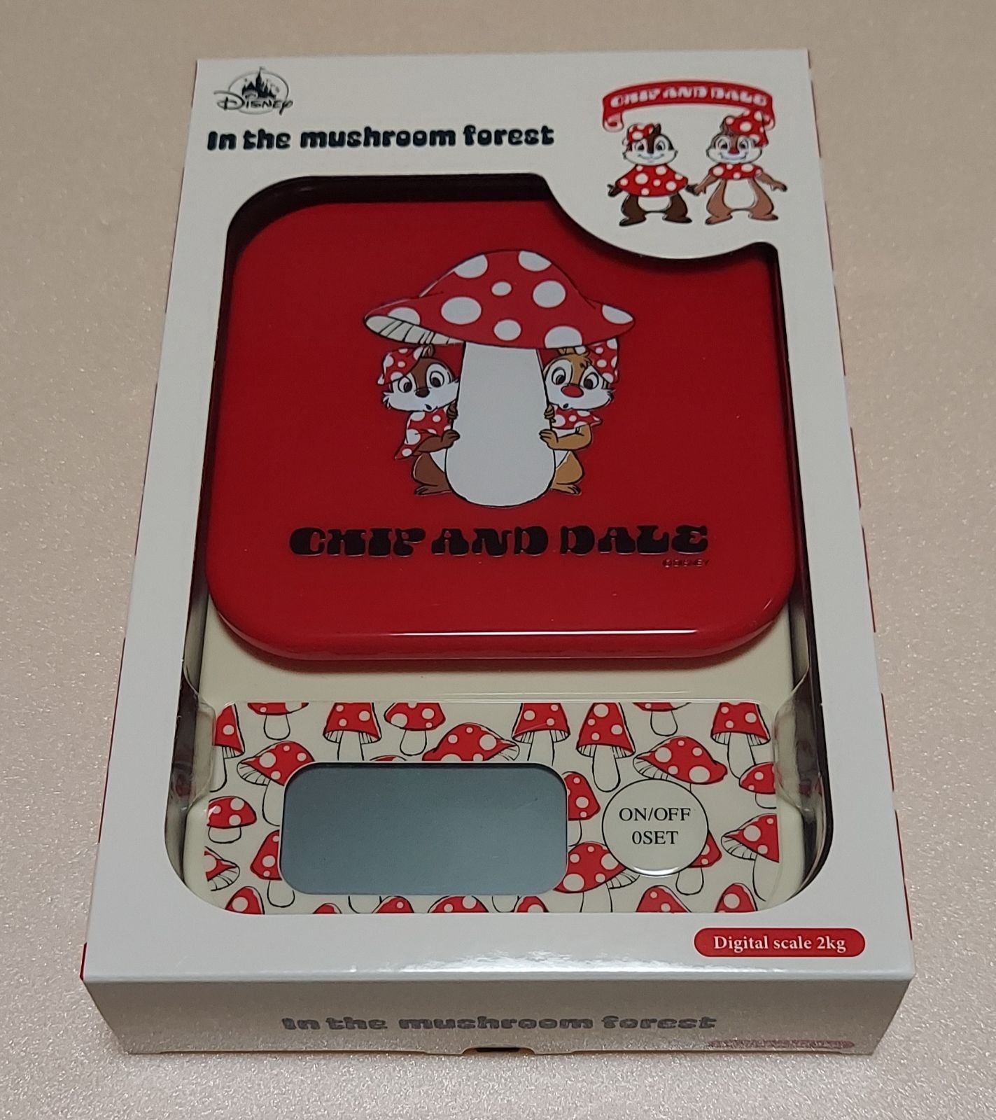 新品☆ショップディズニー チップ＆デール きのこ めまぐるしく デジタルキッチンスケール Mushroom Forest☆Disney