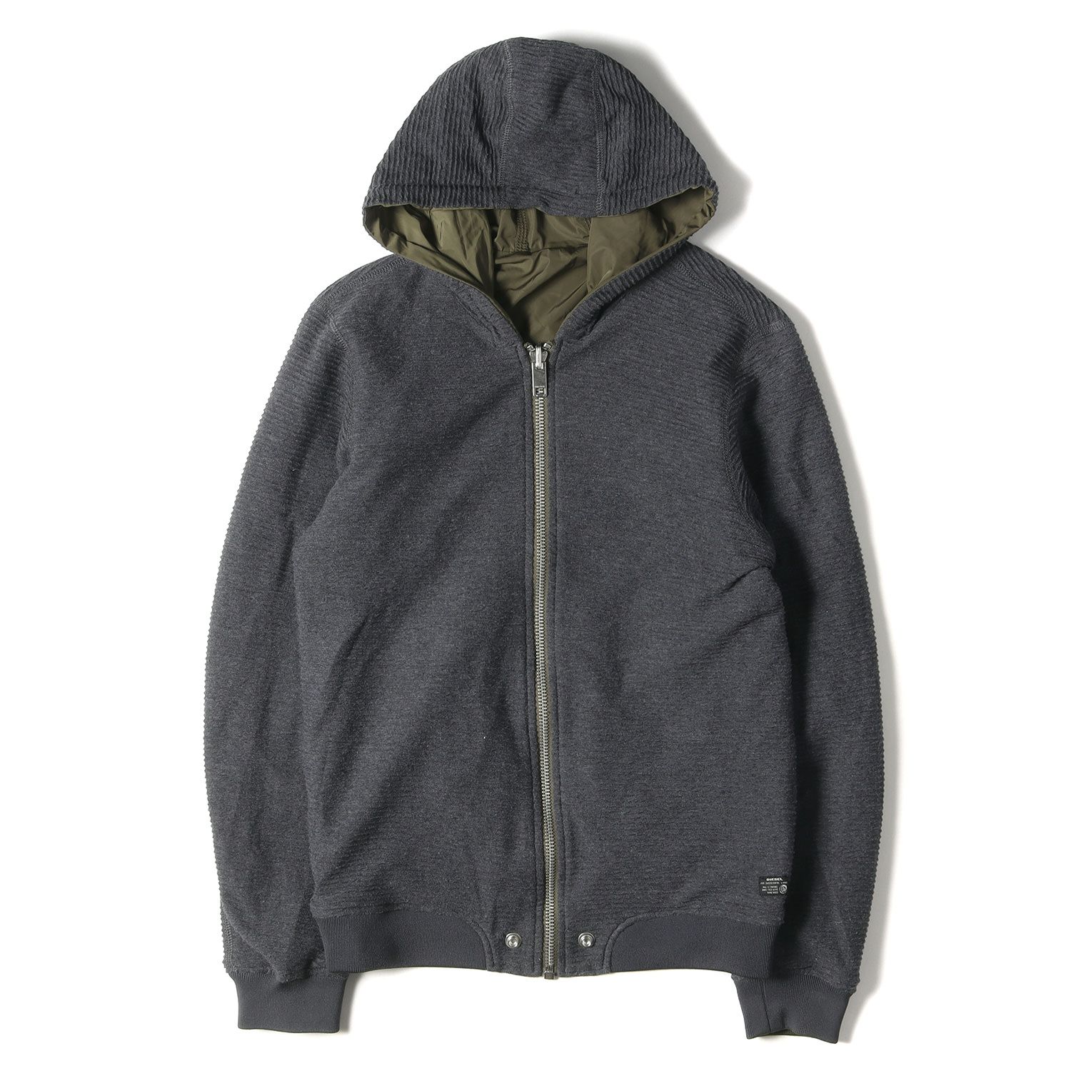 DIESEL ディーゼル リバーシブル コットン ポリエステル フーデッド 