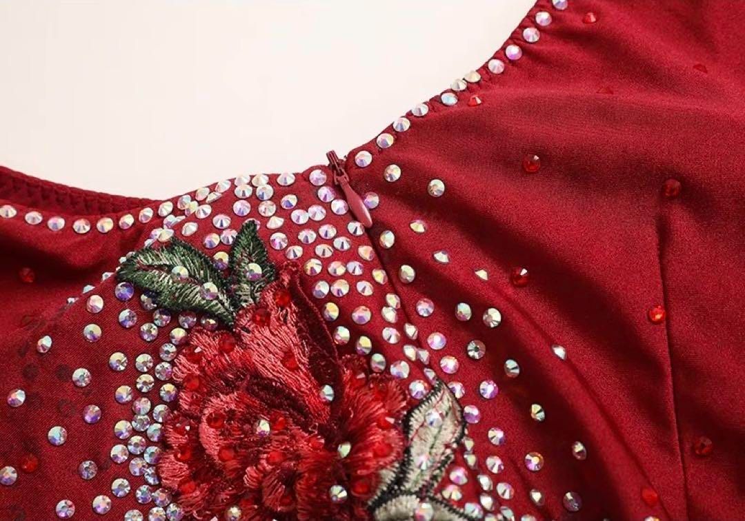 豪華さ際立つスタンダードドレス✨競技会・デモ・発表会に！ 楽天市場】【受注生産S/M/L/XL/2XL】7色展開 社交ダンス 衣装