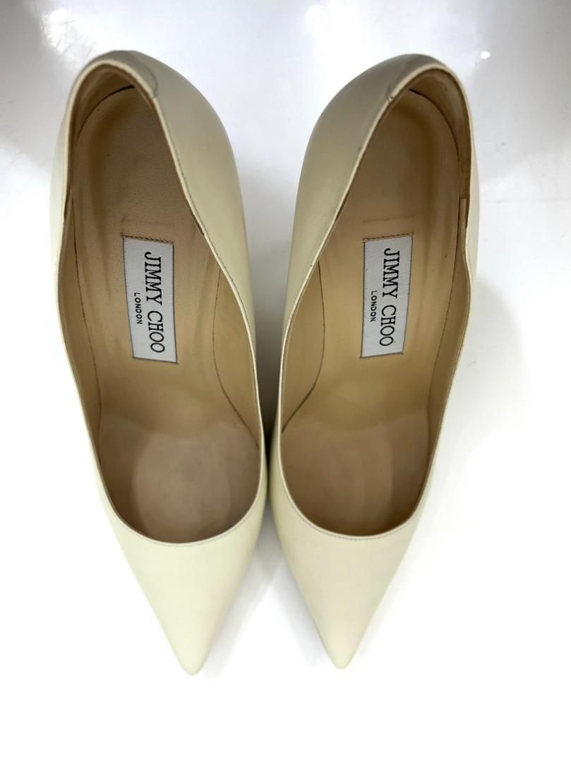 ジミーチュウ JIMMY CHOO KIDレザー ホワイトパンプス 361/2