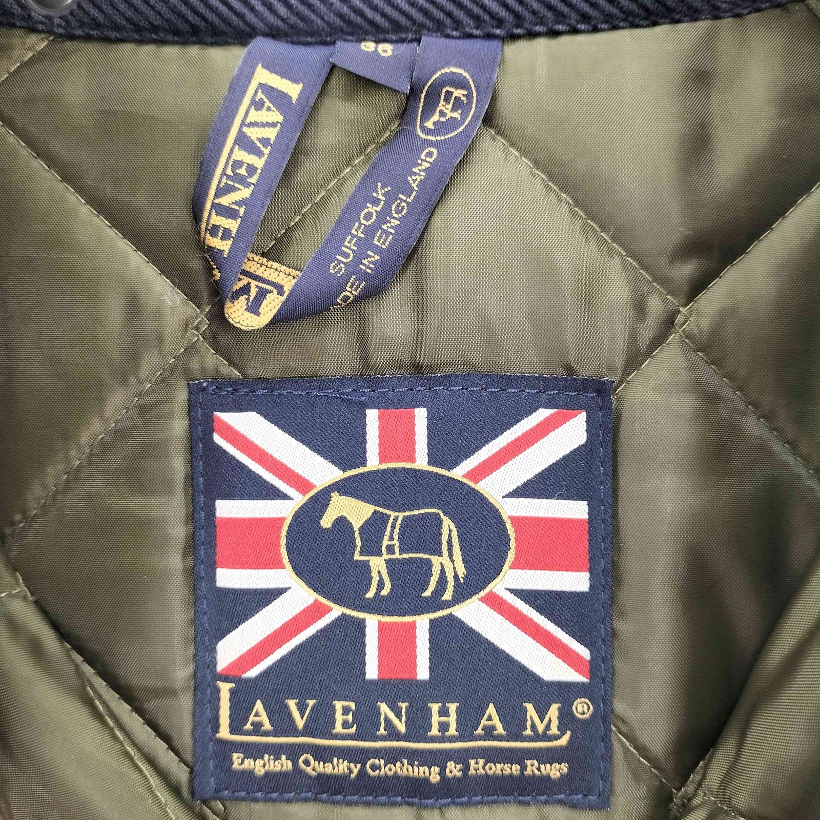 英国製 ラベンハム キルティングジャケット メンズ40 紺 ブルゾン195 LAVENHAM ラベンハム 英国製 キルティングジャケット 40サイズ(L
