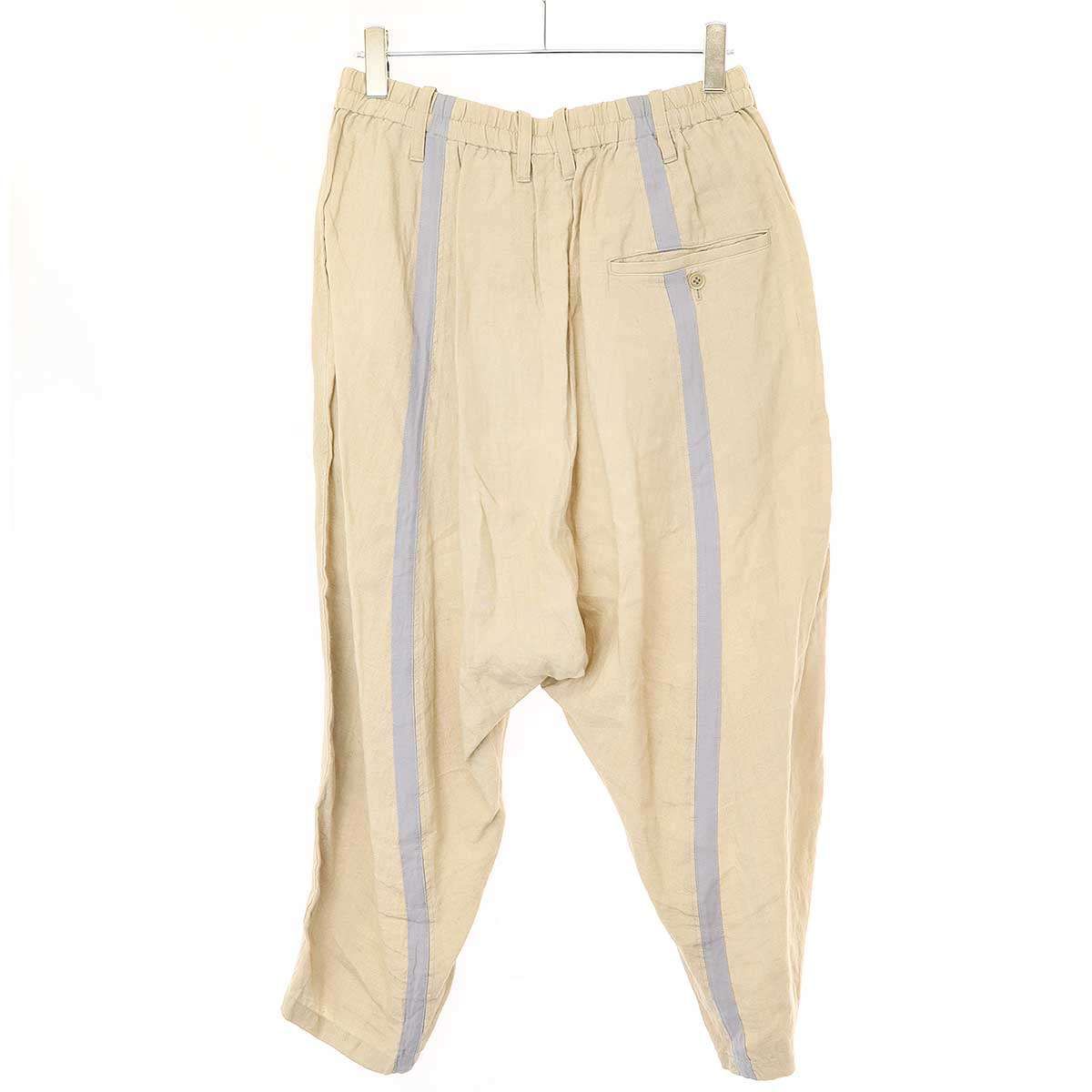 ヨウジヤマモト　プールオム　サルエルパンツ　裾絞り ヨウジヤマモト プールオムYohji Yamamoto POUR HOMME サイドプリーツ