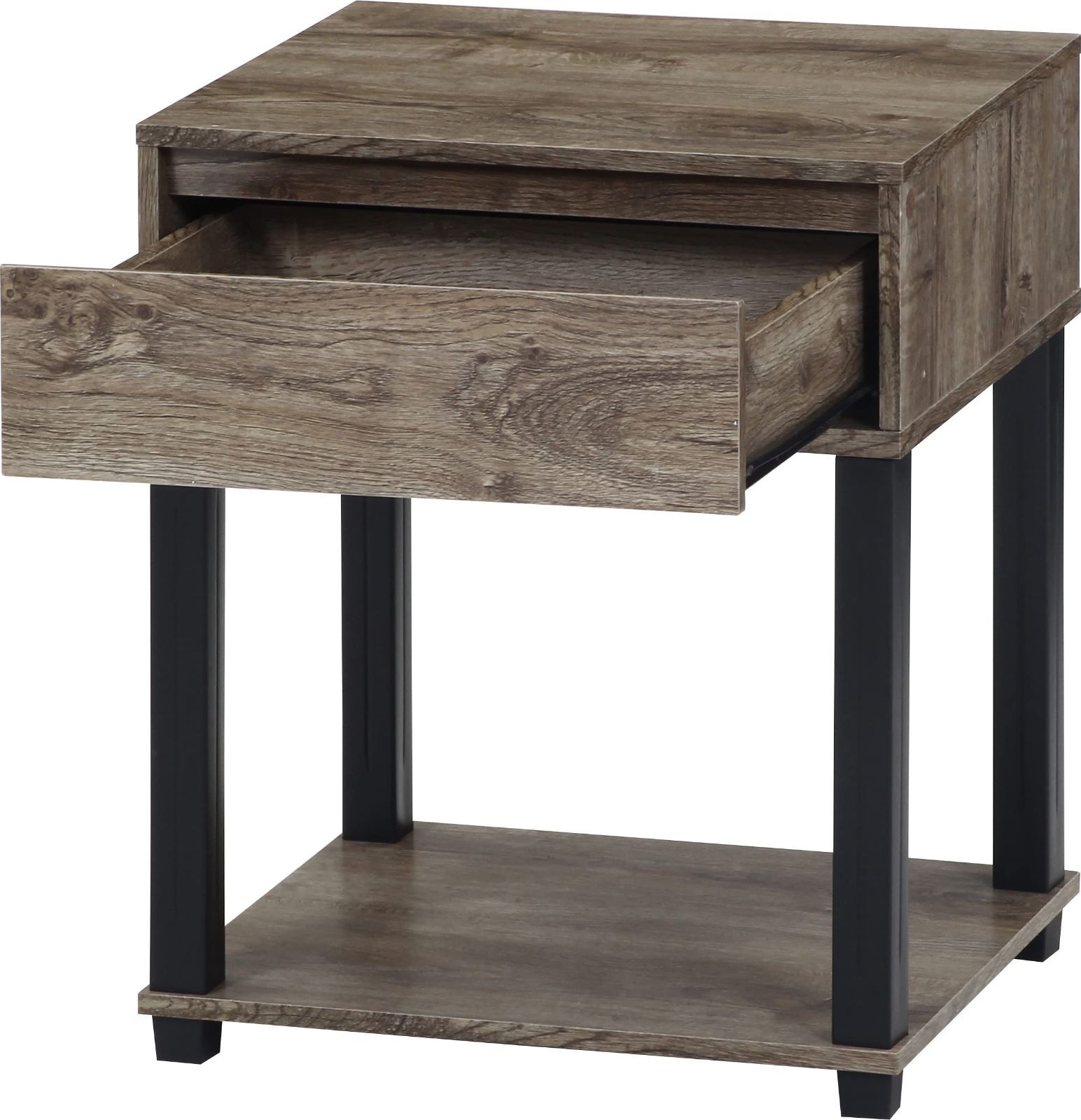 不二貿易 テーブル 幅45×奥行39.5×高さ55.1cm ナチュラル/ブラック