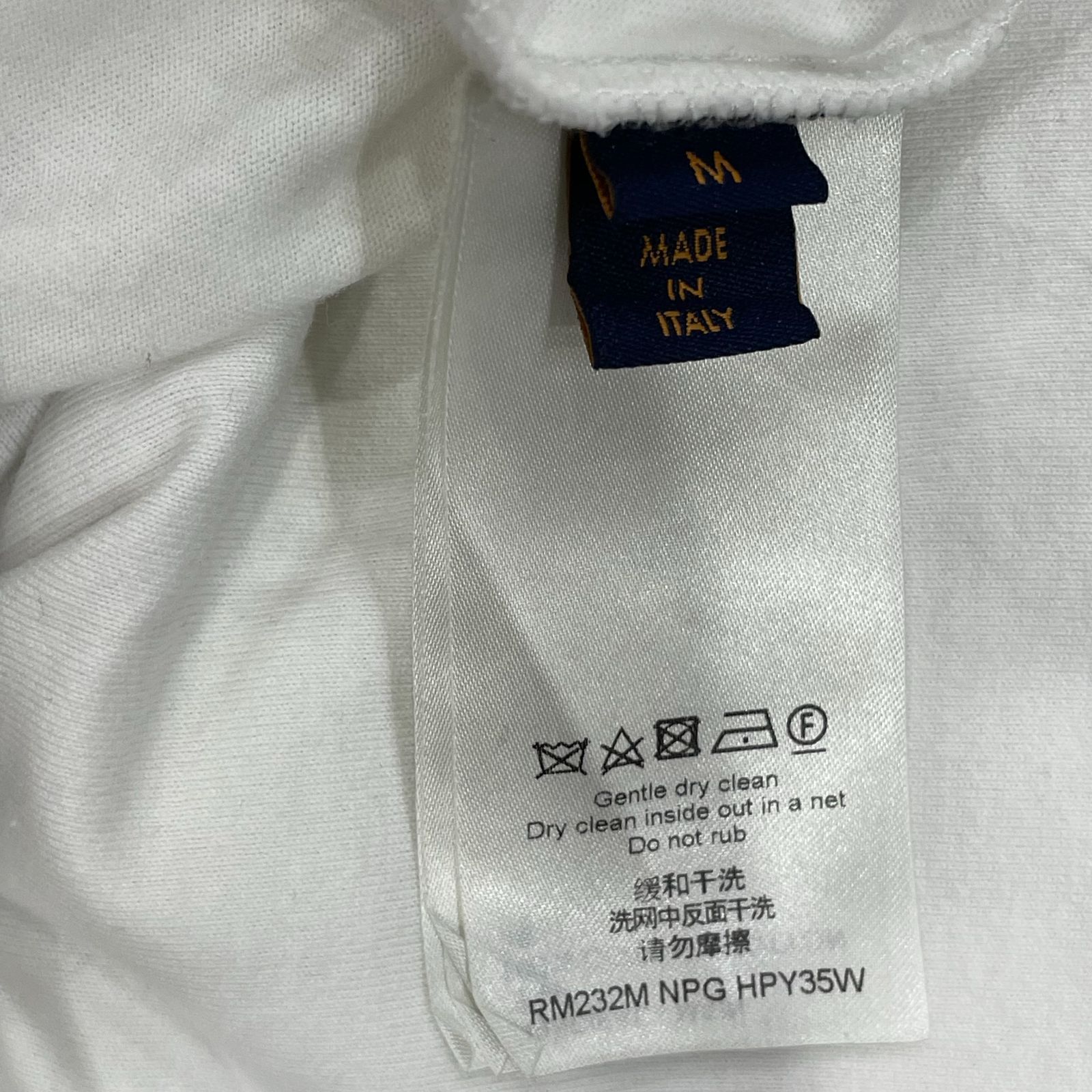  LOUIS VUITTON エンブロイダリー ビーズ Tシャツ ホワイト M 半袖(Tシャツ) Tシャツ カットソー