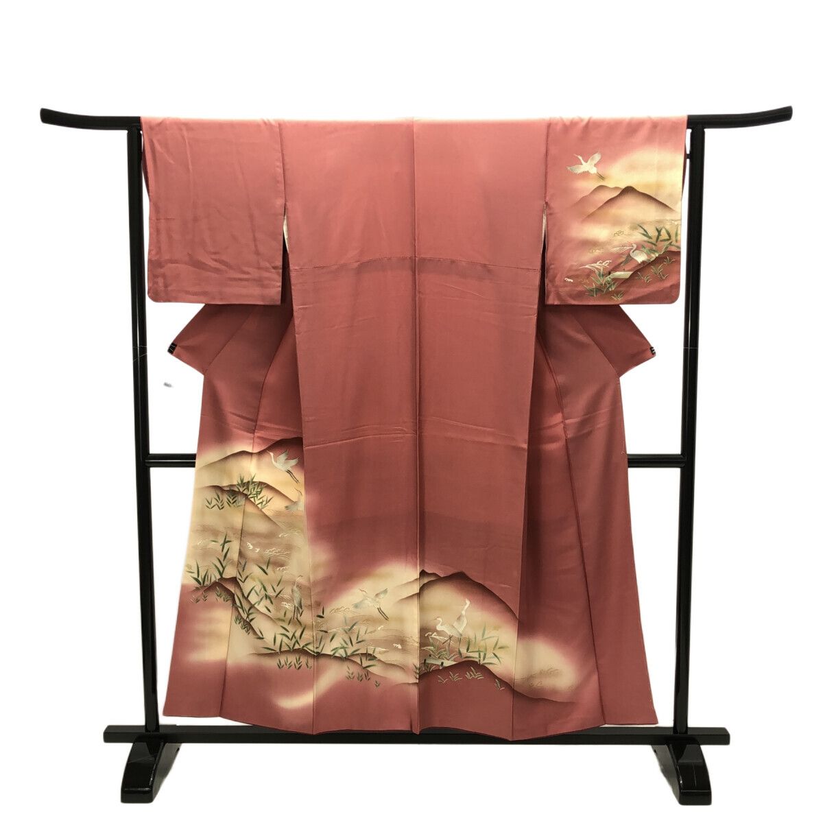 訪問着/美品/京友禅/ピンク/鶴/仕立上がり/適応身長145～153㎝/8720 訪問着/美品/京友禅/ピンク/鶴/仕立上がり/適応身長145～153㎝/8720