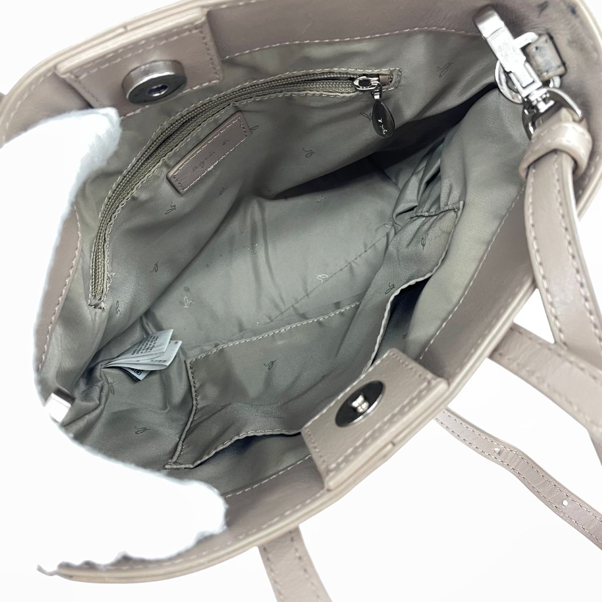 agnes b. アニエスベー 2WAYバッグ Lucy レザー グレージュ レディース  