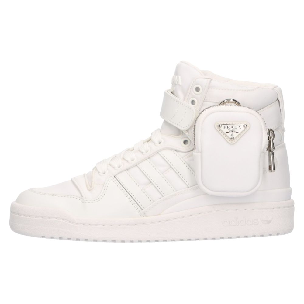PRADA (プラダ) ×adidas Forum High フォーラムハイカットスニーカー ホワイト2TG193 23cm/US5