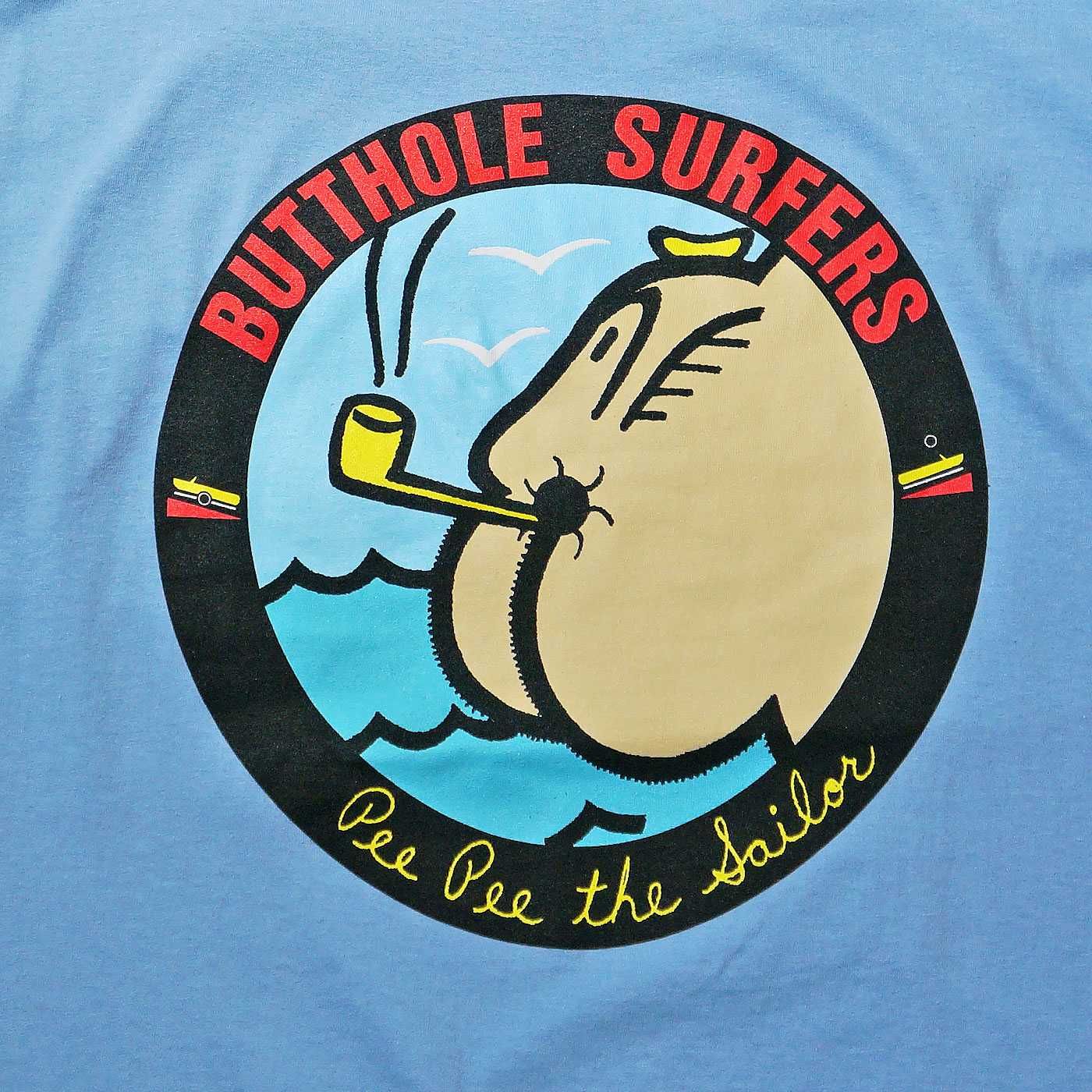 BUTTHOLE SURFERS Tシャツ 公式 新品 ロック バンド Pee Pee the Sailor-Blue