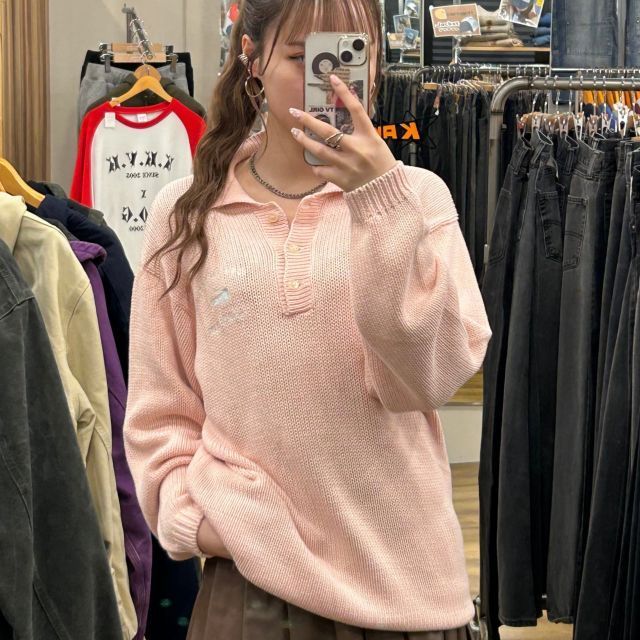 LACOSTE | ラコステ ピンクニットポロシャツ