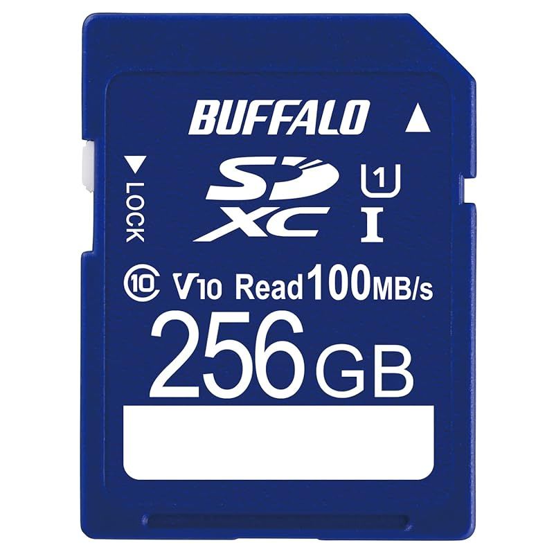 バッファロー SDカード 256GB 100MB|s UHS-1 スピードクラス1 VideoSpeedClass10 IPX7 Full HD データ復旧サービス対応 RSDC-256U11HA|N 0
