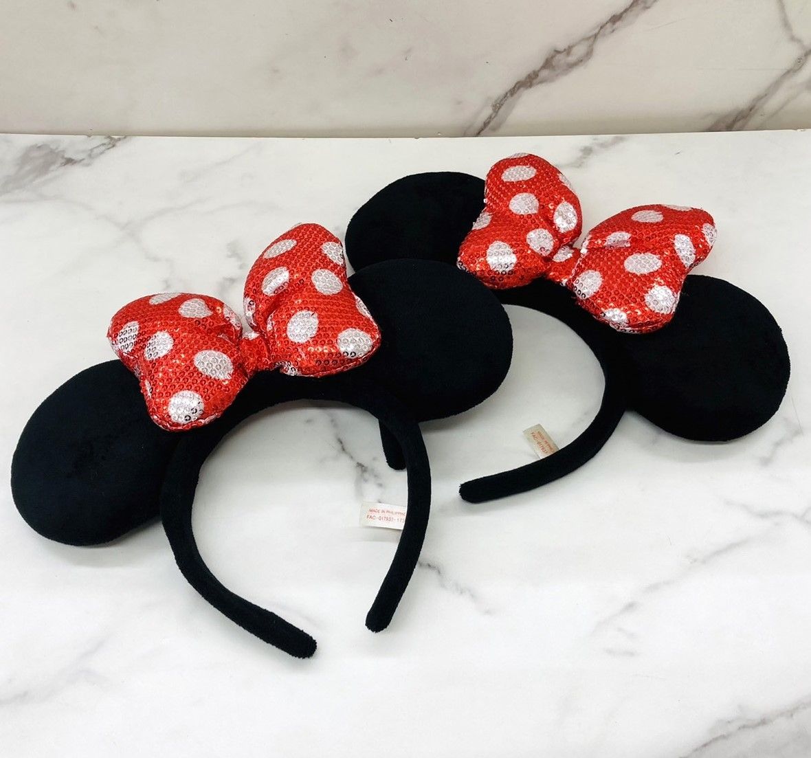 ディズニー ミニー スパンコール カチューシャ 2個セット ペア - メルカリ