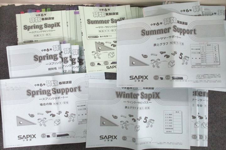 VG03-057 SAPIX 小6 サピックス 算数 スプリングサポート/サマー/ウインター 【計50回分】 2017 00L2D
