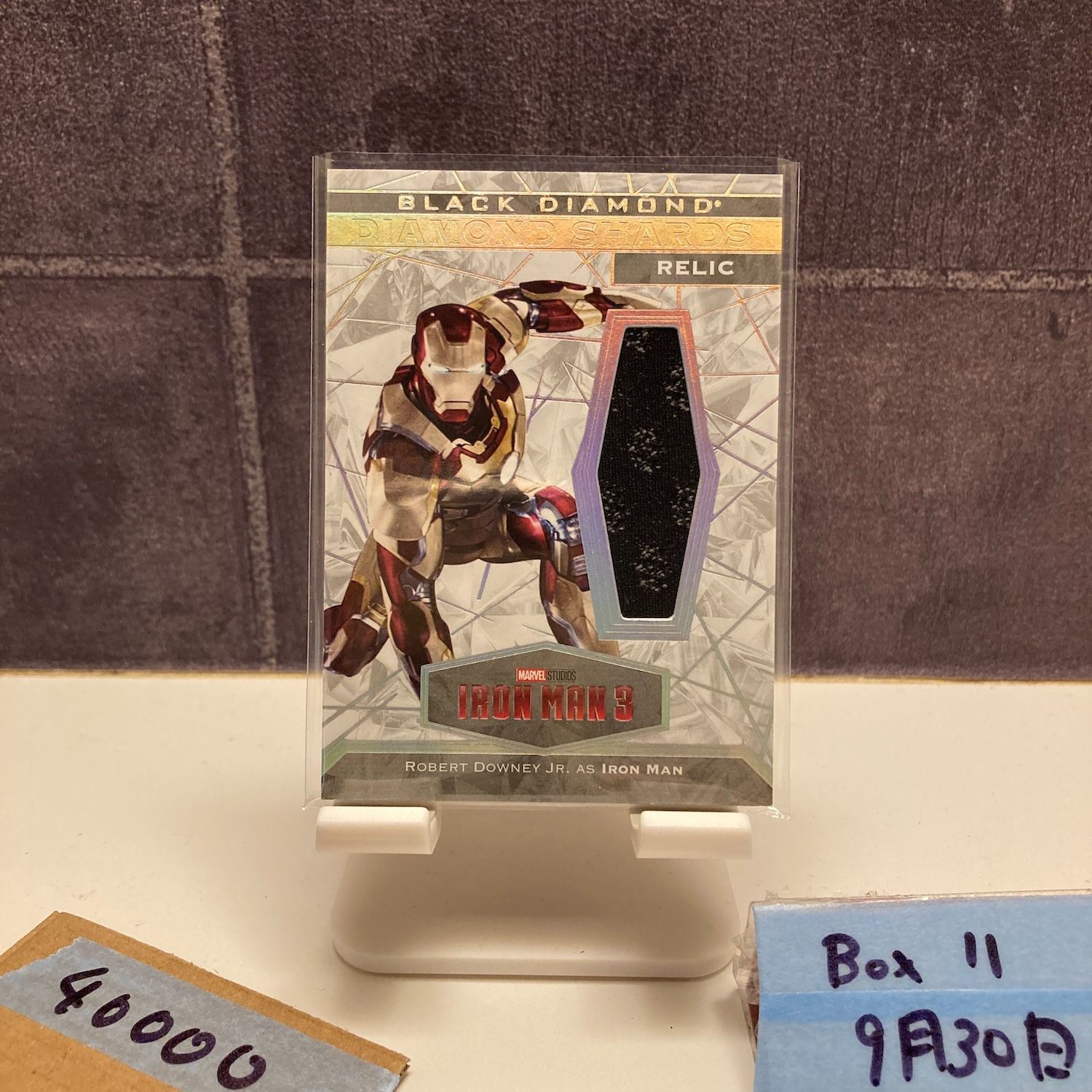 2021 Upper Deck Black Diamond Robert Downey Jr Marvel Studios The Infinity Saga Iron Man 3 Costume Relic カード