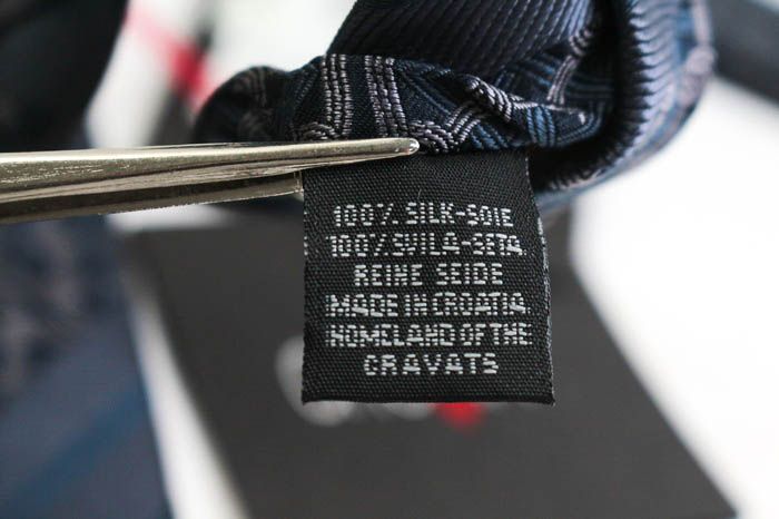 クロアタ ブランド ネクタイ シルク ストライプ柄 未使用タグ付 PO