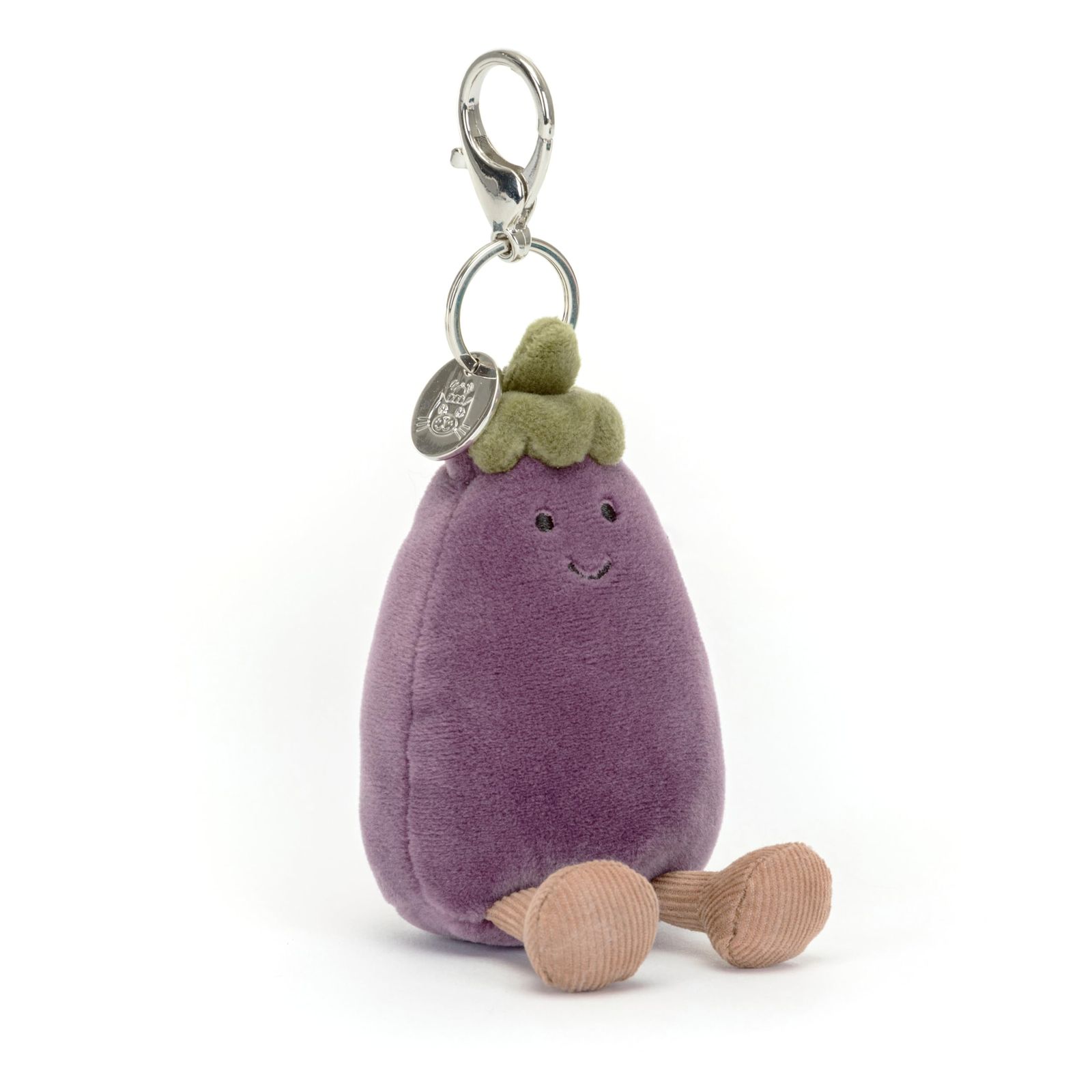 Jellycat キーチェーンバッグチャーム 快活なナス Small 快活なナス