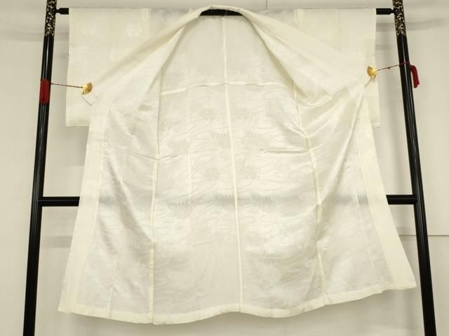 平和屋着物○上質な紬 流水枝花文 正絹 逸品 AAAZ7544zg