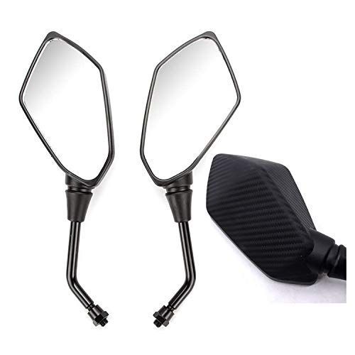 【在庫処分】汎用 正ネジ M10 カーボニッシュポリゴンミラーセット(左右セット) Karun