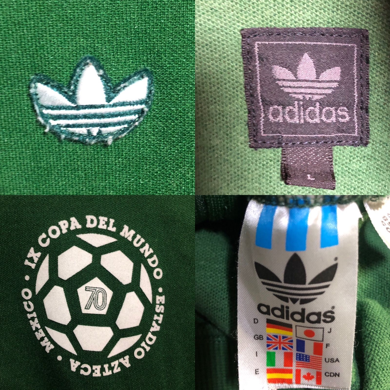 MEXICO70⚽️adidas トラックジャケット/ジャージ L 刺繍トレファイル 