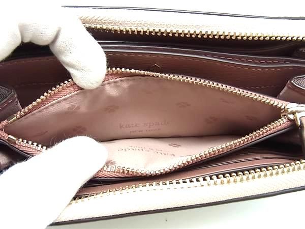 □美品□ kate spade ケイトスペード PWR00281 レザー ラウンド