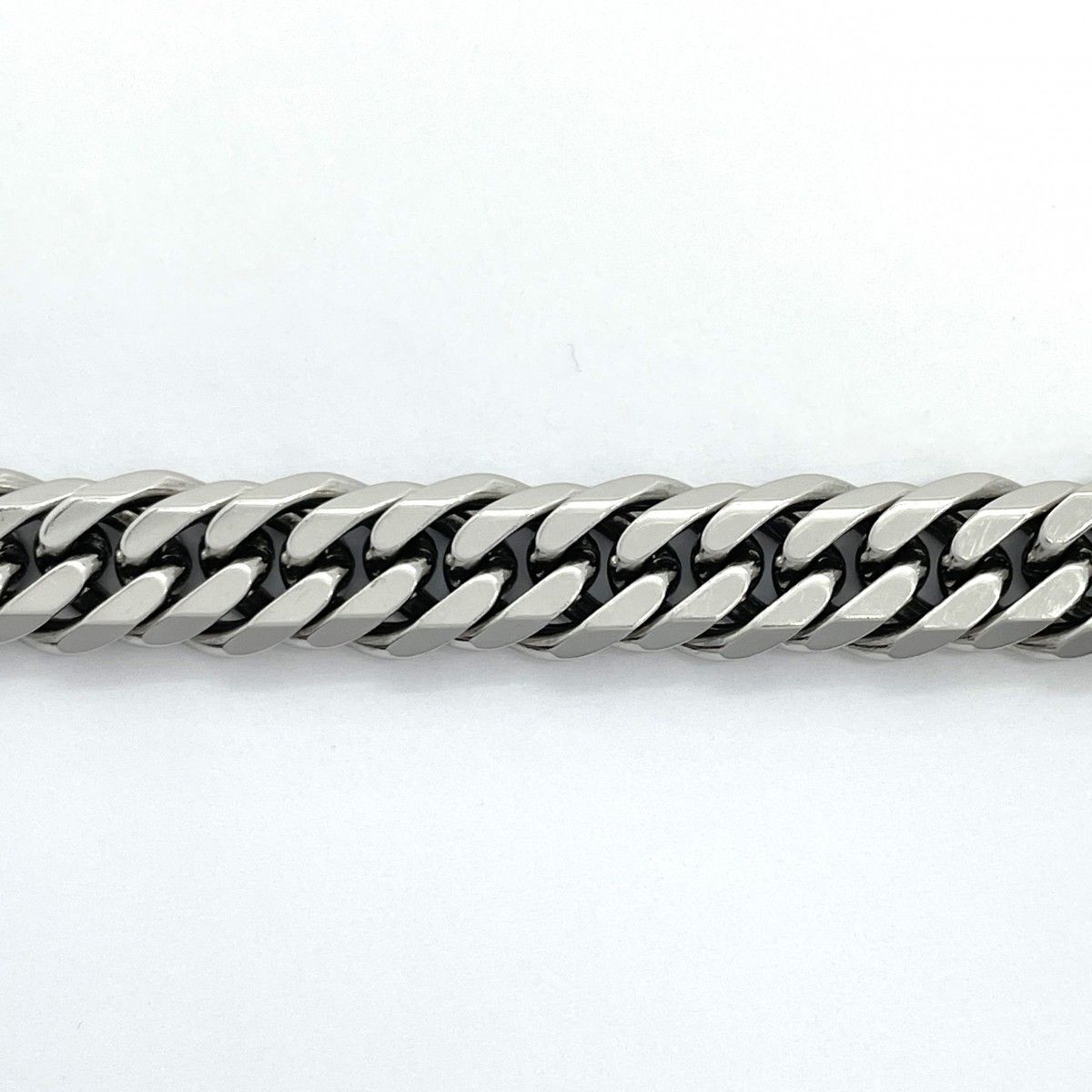 5khe030】喜平 ブレスレット Pt850 プラチナ 6面 ダブル 21.3cm 53.1g  