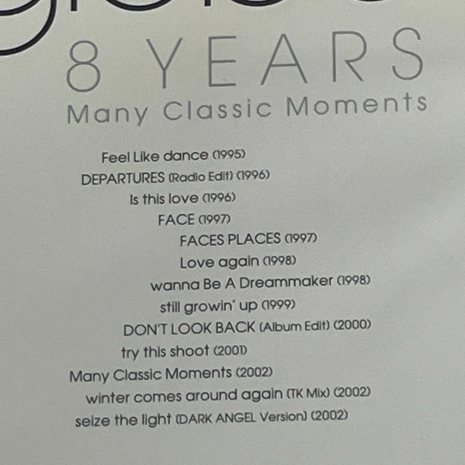 globe｜8 YEARS～Many Classic Moments（エイト・イヤーズ メニー
