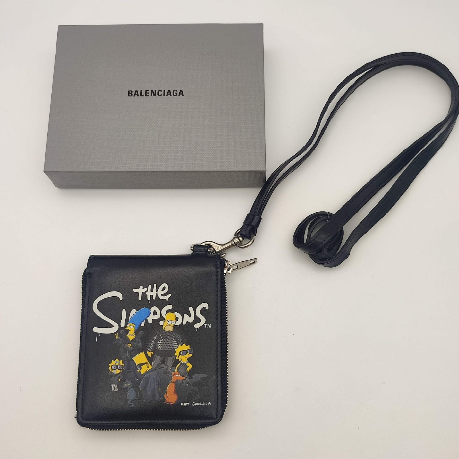 美品】Balenciaga バレンシアガ ストラップウォレット シンプソンズ