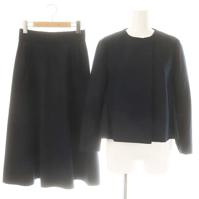 theory luxe ツイード ノーカラージャケットスカートセットアップ  