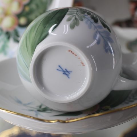 マイセン　ティーカップ&ソーサー マイセンプランツェンカップ＆ソーサー