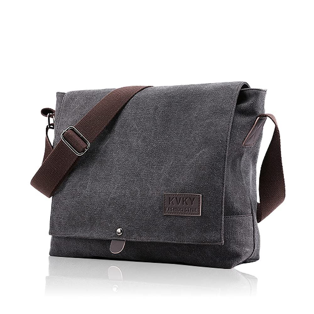 新品 [RUDAN] ショルダーバッグ メンズ 大容量 斜めがけ ショルダー 肩掛け キャンバス 帆布 a4 カバン