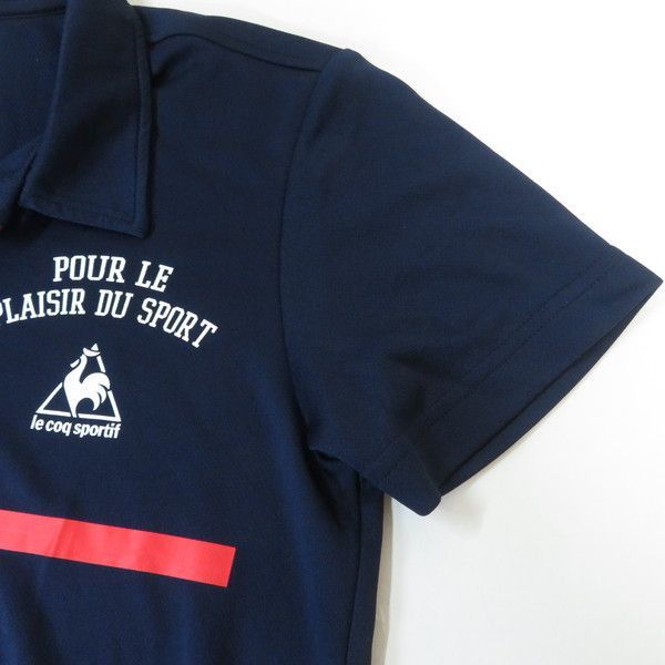 古着 メンズS le coq sportif/ルコックスポルティフ ツアーオブジャパン ロゴ ポロシャツ 半袖 ネイビー/ホワイト/レッド  QCMLJA40TJ fg4447 - メルカリ