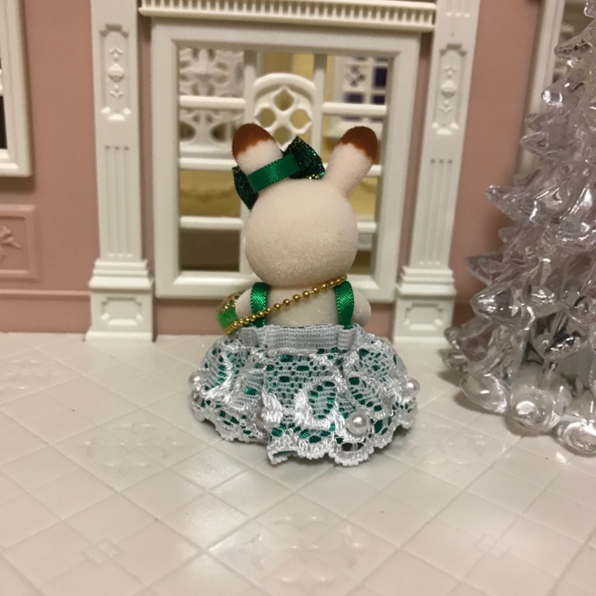 シルバニア 赤ちゃんドレス クリスマス パールグリーン - メルカリ