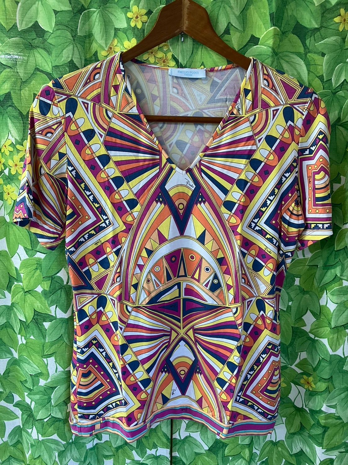 中古品】EMILIO PUCCI エミリオプッチ カットソー Tシャツ 総柄