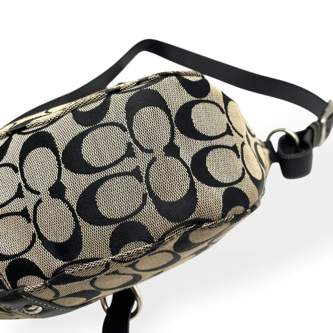 美品 COACH コーチ ショルダーバッグ シグネチャー キャンバス