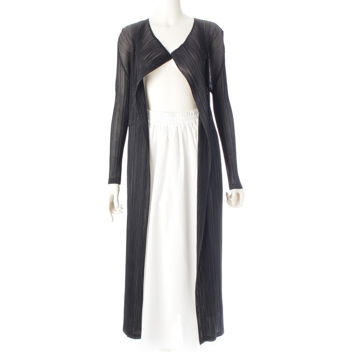 プリーツプリーズ ロングカーディガン イッセイミヤケ issei miyake プリーツプリーズ ロングカーディガン 美