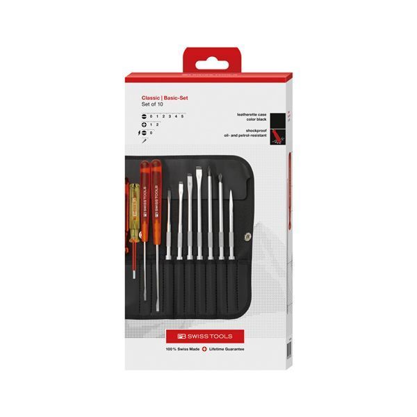 PB SWISS TOOLS ピービースイスツールズ 10本組 差替式ドライバーセット ペーパーボックス入 215.CBB 2