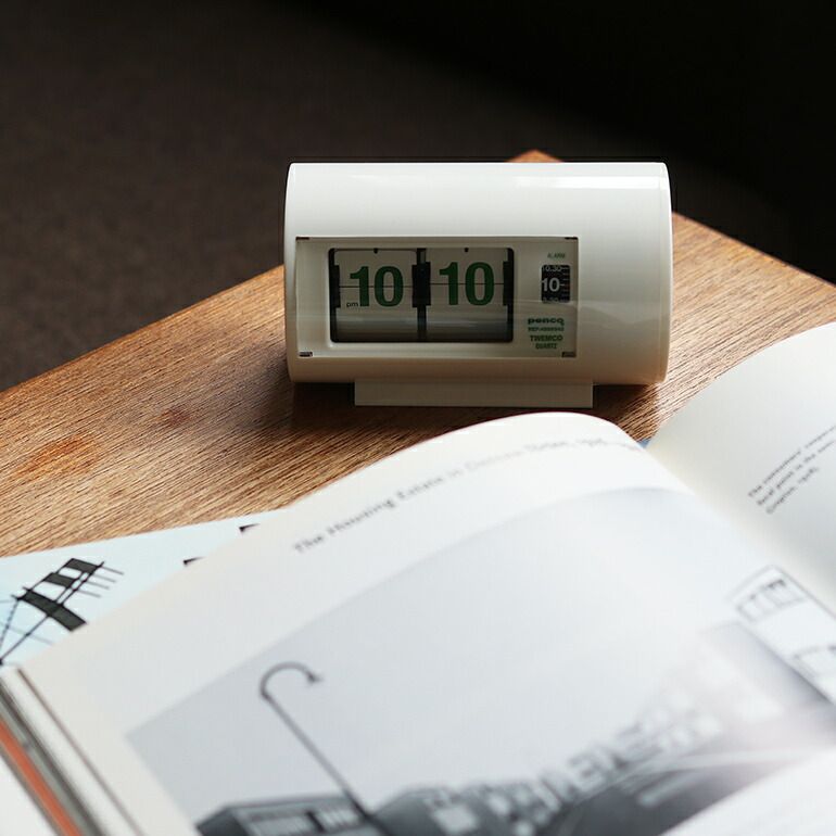 HIGHTIDE ハイタイド penco Desk Clock ペンコ デスククロック AP-28 目覚まし時計 置き時計 パタパタ時計 アラームクロック コンパクト レトロ インテリア TWEMCO